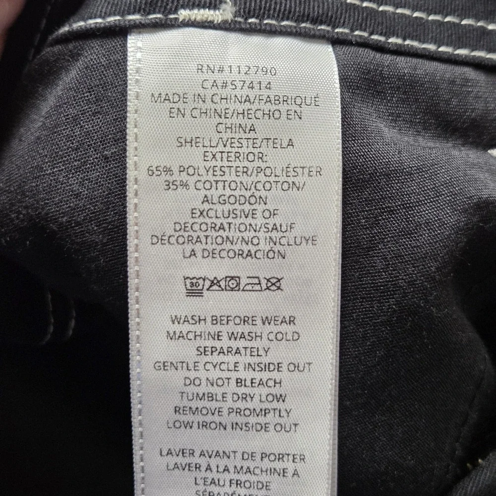 True Religion Cargo Pants Mens 34x31 Black Contrast Stitch Denim Pockets Casual